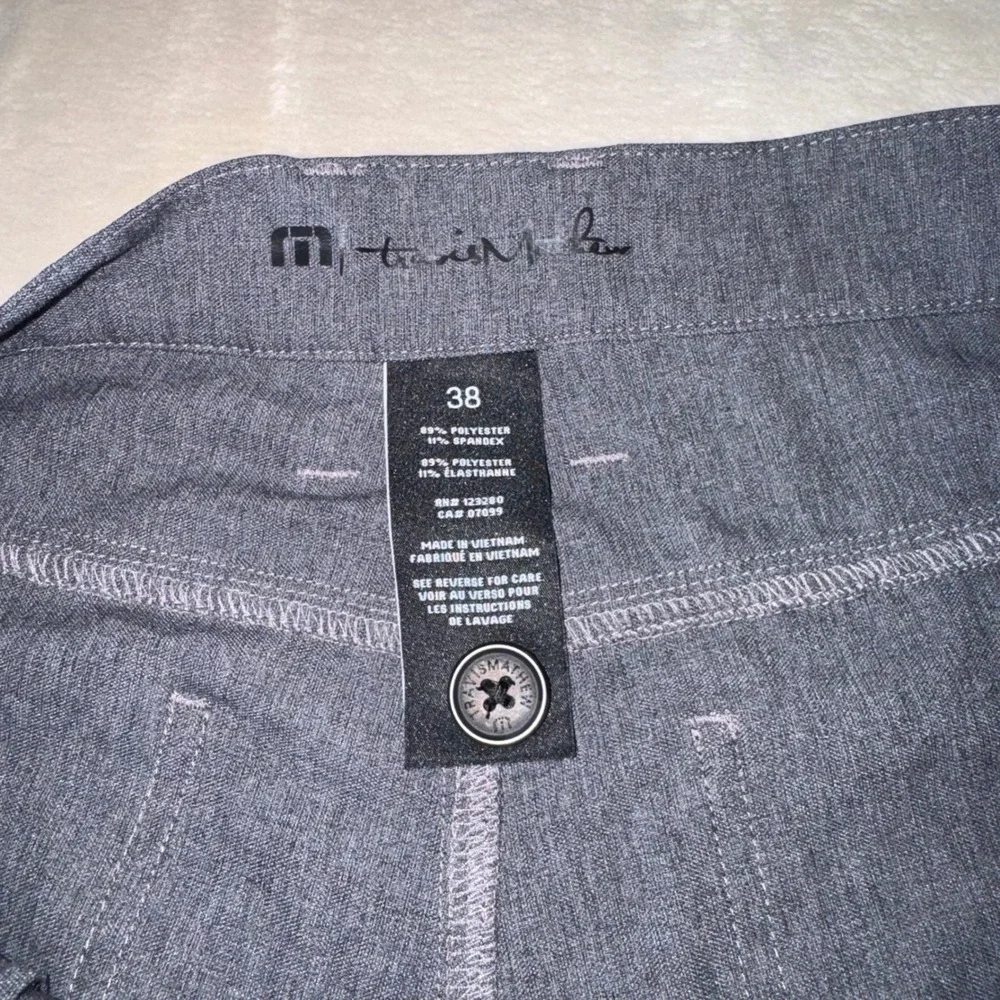 TravisMathew Right On Time Grey Golf Pants Mens 38x31 Performance Stretch